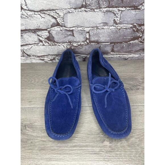 Alexander Trend Blue Suede Moccasins Driving Loafers Shoes Men’s Sz 12M US/45EU - Picture 14 of 16